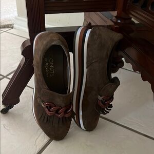 Coconuts by Matisse Brown Sneakers with White Accents